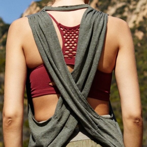 Free People Tops - Free People Movement NO SWEAT ARMY GREEN TANK TOP